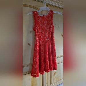Rich Red Lace Dress